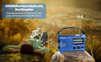 Kaito KA500BU 5-Way Powered Emergency AM/FM/SW Weather Alert Radio, Blue