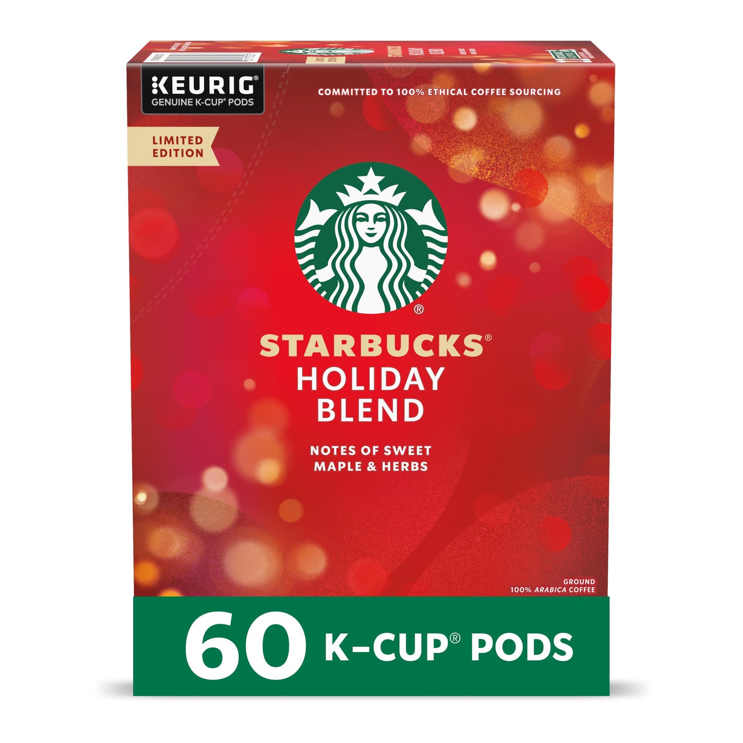 Capsules de café Starbucks K-Cup, pack de variétés de café naturellement aromatisé pour les cafetières Keurig, 100 % arabica, 1 boîte (40 capsules) 