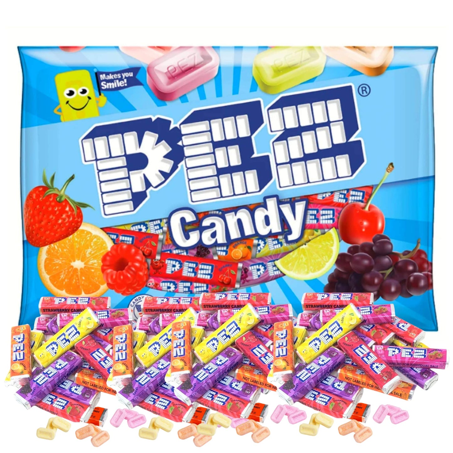 PEZ Candy Nachfüllrollen, 11 oz Mischbeutel (ca. 35 volle Rollen in jedem Beutel) 