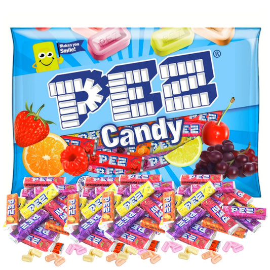 Rouleaux de recharge de bonbons PEZ, sac varié de 11 oz (environ 35 rouleaux complets dans chaque sac) 