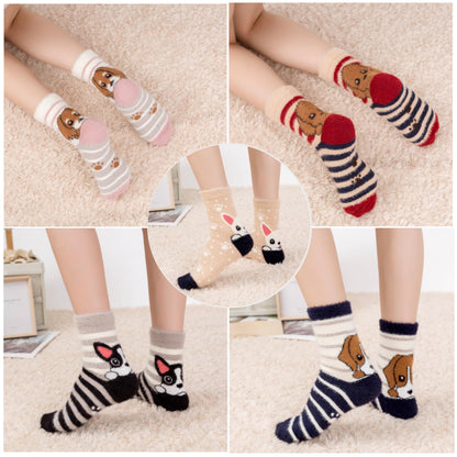 5 Pairs Fuzzy Soft Cozy Comfortable Socks for Women, Casual Sleep Comfy Socks, Perfect Warm Winter Gifts for Women