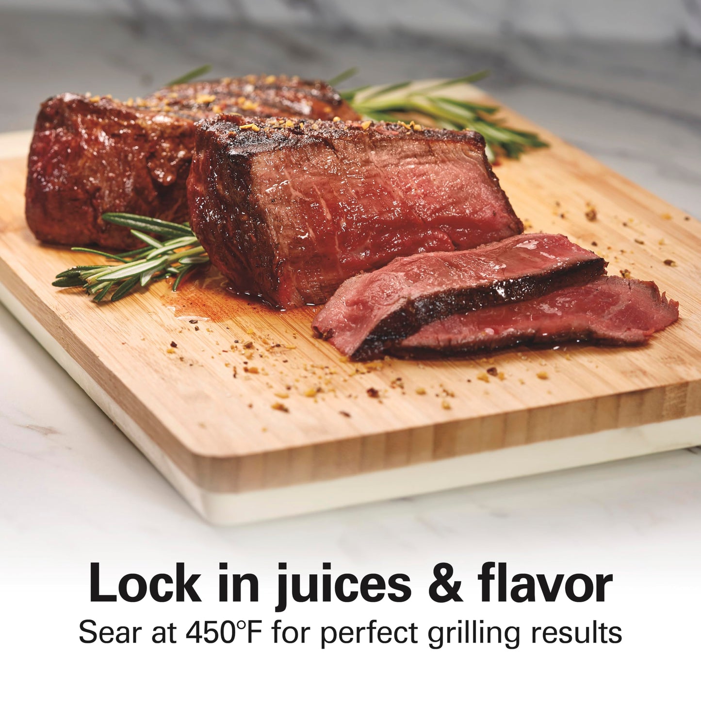 Electric Indoor Searing Grill – 118 sq. in., Viewing Window, Adjustable Temp to 450°F, Stainless Steel