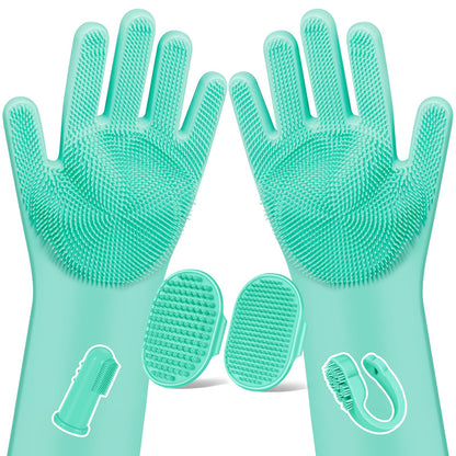 6PCS Pet Grooming Kit for Dogs,Cats and Horses | Dog Washing Gloves | Dog Bath Brush | Dog Bath Gloves | Dog Shampoo Brush | Pet Grooming Gloves | Dog Bath Supplies
