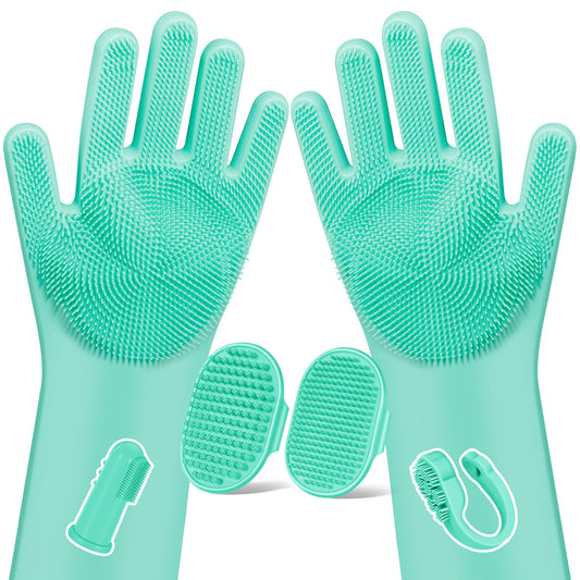 6PCS Pet Grooming Kit for Dogs,Cats and Horses | Dog Washing Gloves | Dog Bath Brush | Dog Bath Gloves | Dog Shampoo Brush | Pet Grooming Gloves | Dog Bath Supplies