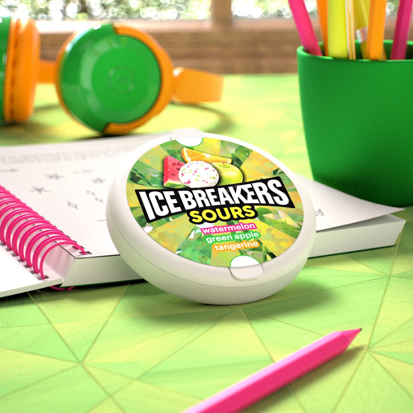 Ice Breakers Duo Fruit Plus Cool Cherry Sugar Free Mints Tins, 1.3 oz (8 Count)