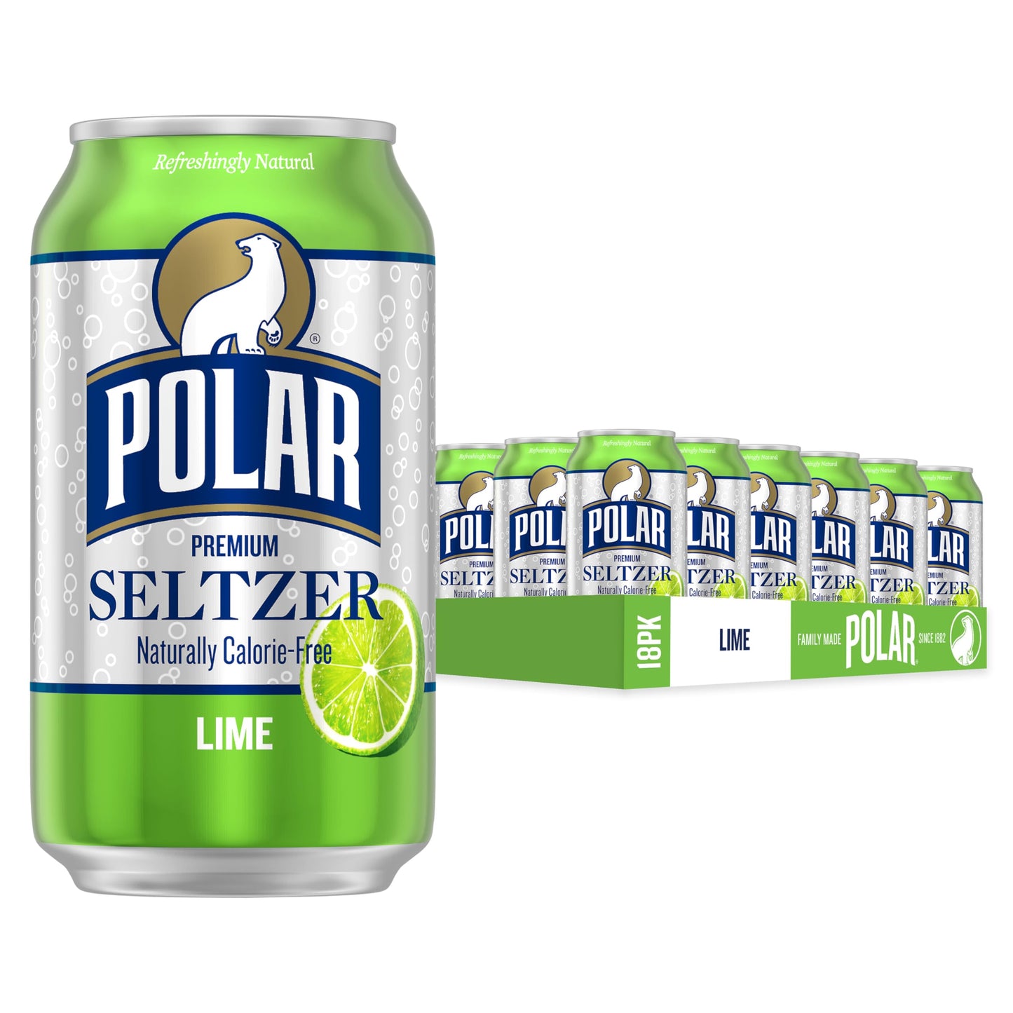 Polar Seltzer Water Original, 12 fl oz Dosen, 18er Packung 