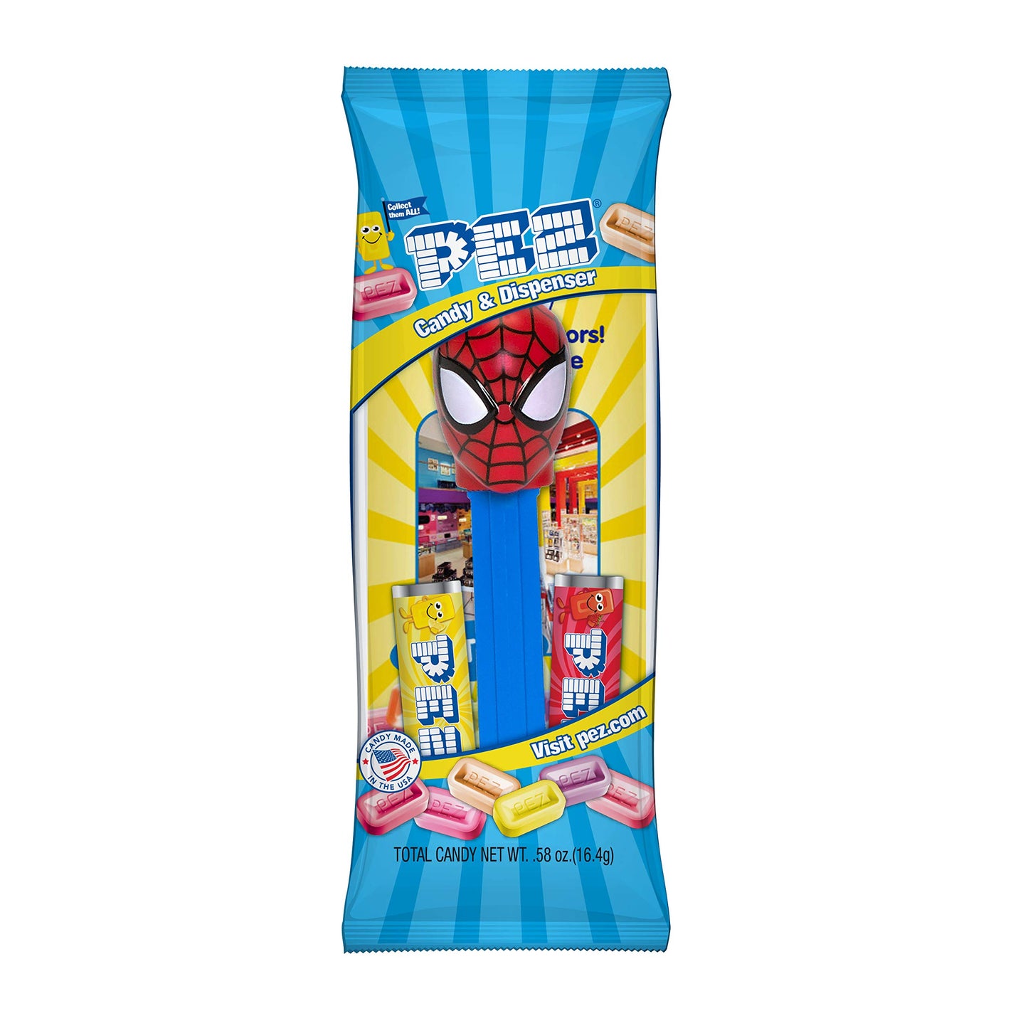 PEZ Candy, Marvel Assortment (Pack of 12, individually wrapped)