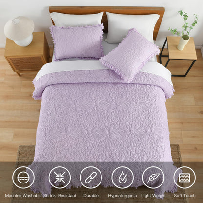 Multiple Colors & Sizes (Twin, Full/Queen, King) – Lightweight 3-Piece Microfiber Bedding