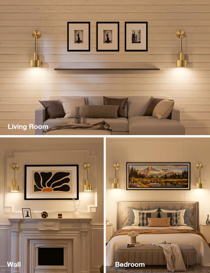 Rechargeable Battery Wall Sconce – 9-Color Dimmable Wireless Light