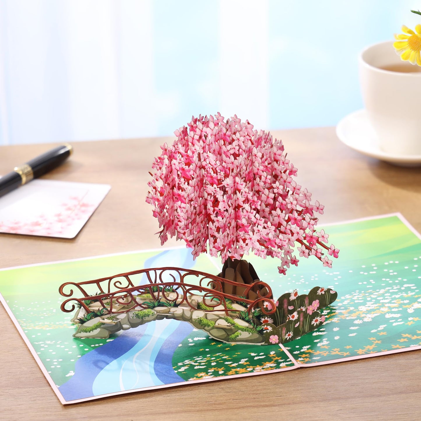 Pop Up Anniversary Card, 3D Cards 6x8 inch