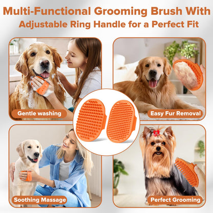 6PCS Pet Grooming Kit for Dogs,Cats and Horses | Dog Washing Gloves | Dog Bath Brush | Dog Bath Gloves | Dog Shampoo Brush | Pet Grooming Gloves | Dog Bath Supplies