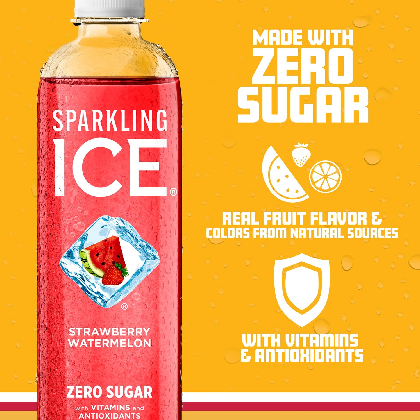 Sparkling Ice, eau pétillante à la cerise noire, eau aromatisée sans sucre, avec vitamines et antioxydants, boisson à faible teneur en calories, bouteilles de 17 fl oz (paquet de 12) 