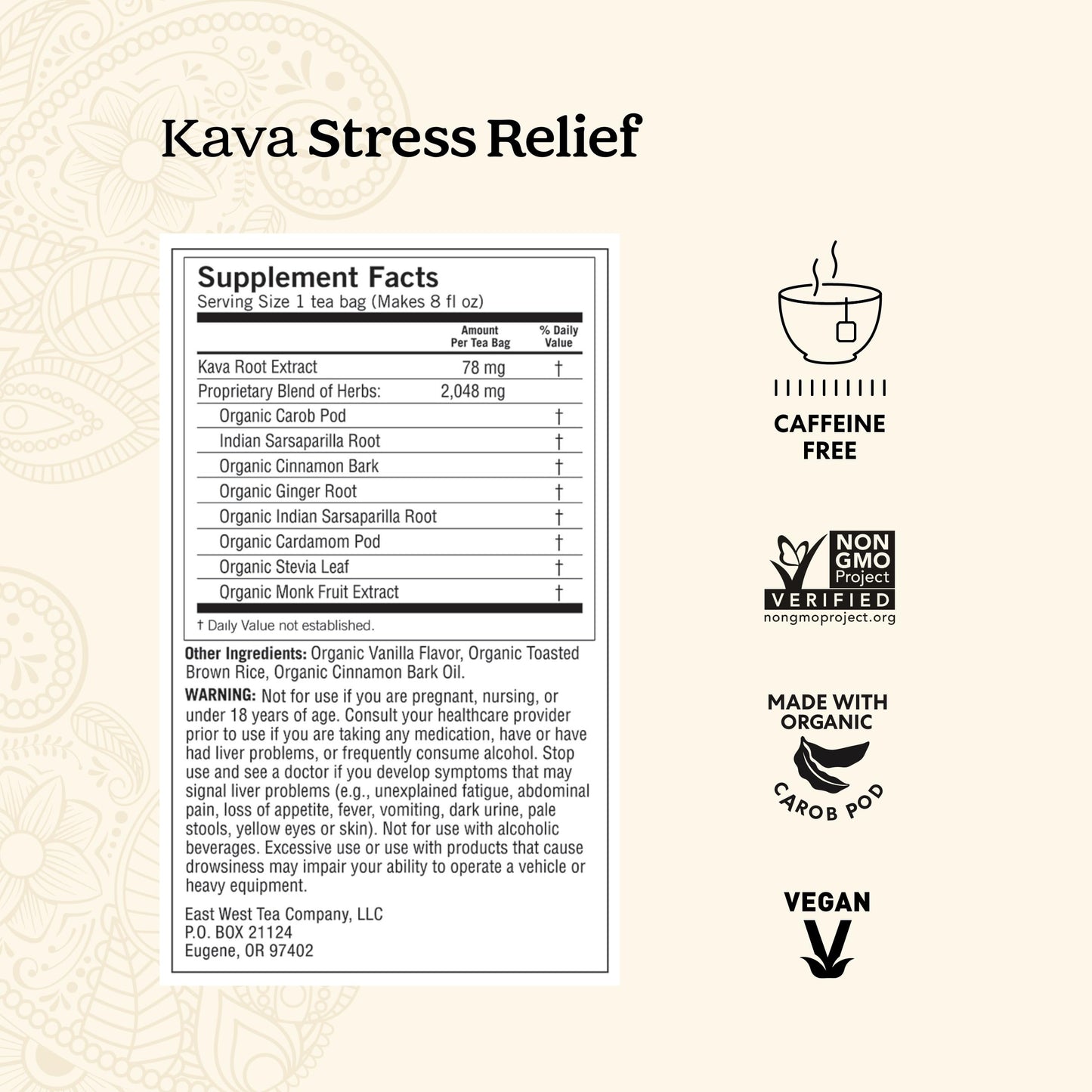 Pack varié de tisanes et de thés anti-stress Yogi Tea - 16 sachets de thé par paquet (6 paquets) - Échantillon de tisanes biologiques - Comprend du thé du soir, du thé anti-stress au kava, du thé apaisant au caramel du soir et plus encore 