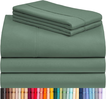 LClub Luxury 4-Piece Cooling Microfiber Sheet Set