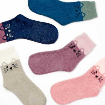 5 Pairs Fuzzy Soft Cozy Comfortable Socks for Women, Casual Sleep Comfy Socks, Perfect Warm Winter Gifts for Women
