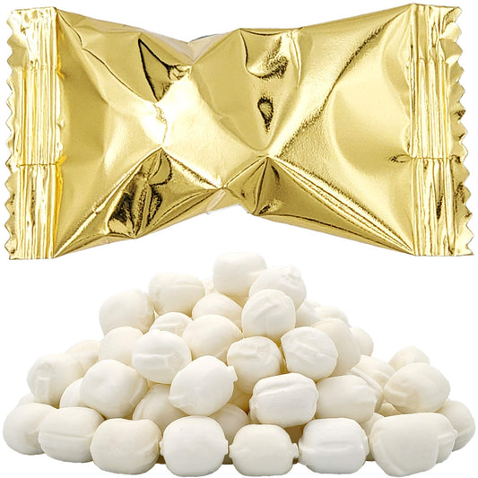 The Dreidel Company Gold Buttermints, bonbons à la menthe, menthes après le dîner, bonbons à la menthe au beurre, sans gras, emballés individuellement (55 pièces) 