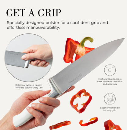 Copper Knife Set with Block - 14 PC Self Sharpening Knife Block Set