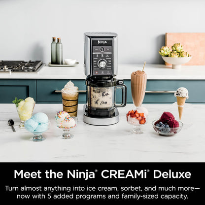 Ninja NC301 CREAMi Ice Cream Maker – 7 Programs, 2 Pint Containers, Lids