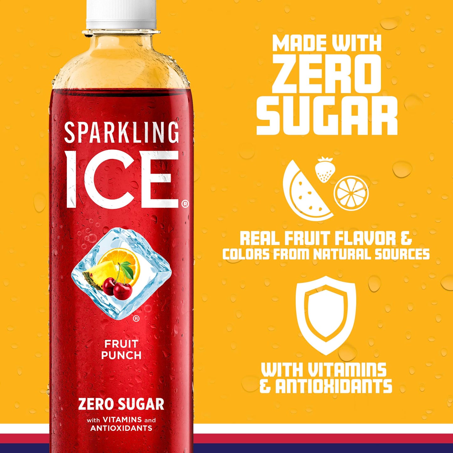 Sparkling Ice, Black Cherry Sparkling Water, Zero Sugar Flavored Water, with Vitamins and Antioxidants, Low Calorie Beverage, 17 fl oz Bottles (Pack of 12)