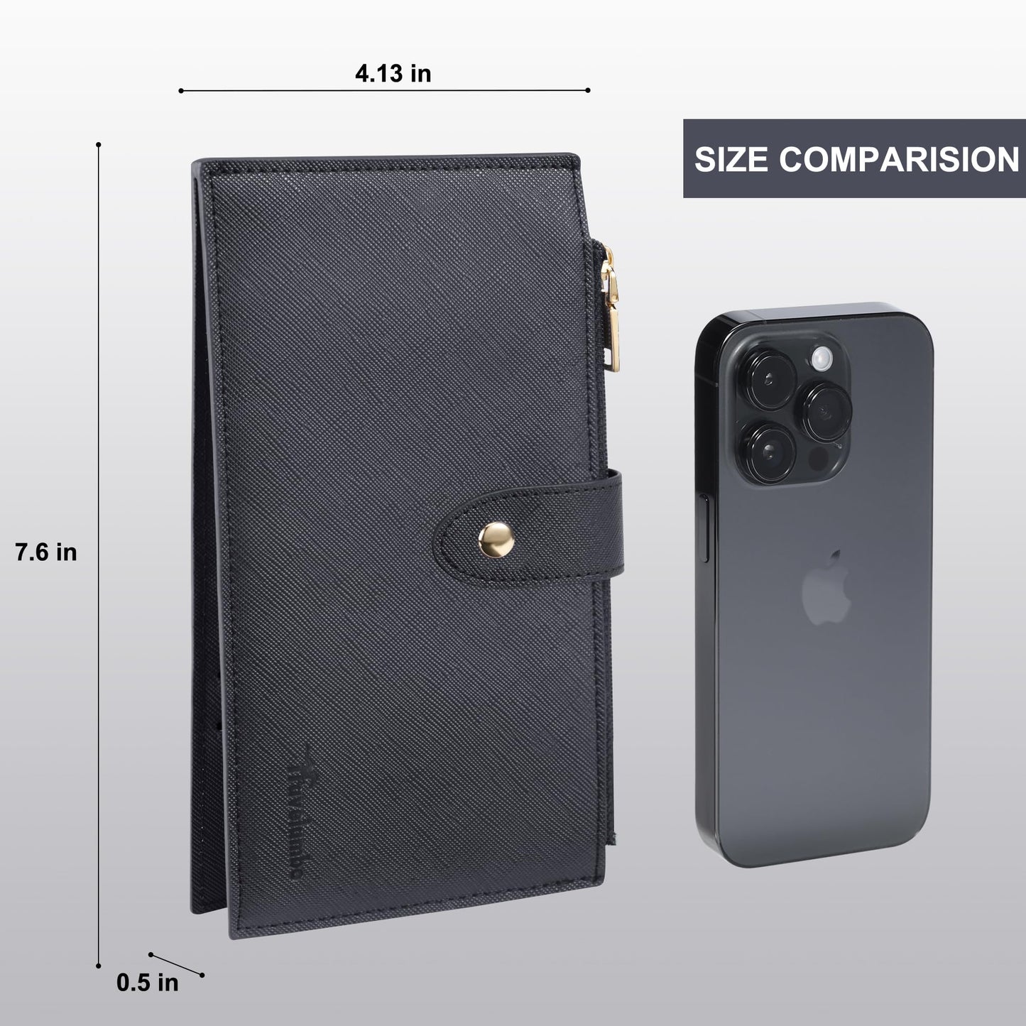 Travelambo RFID Wallet Women Large Size Bifold Multi Card Wallet Case with Zipper Pocke Credit Card Holder for Women