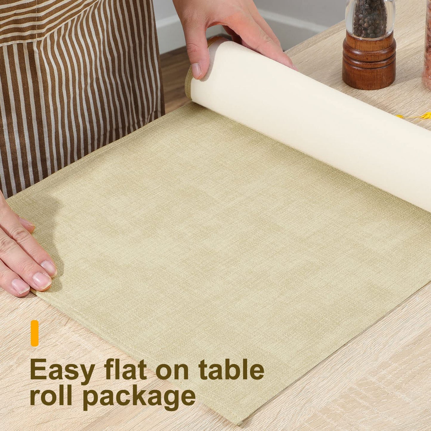 Wipeable Table Runner – Thick Farmhouse-Style Runner for Kitchen, Bedroom, Living Room, Indoor & Outdoor Use