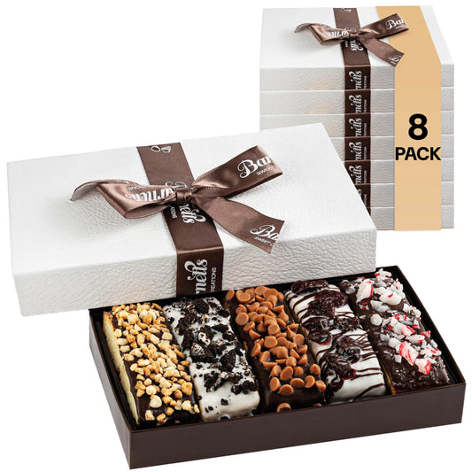 Barnetts Easter 12 Chocolate Biscotti Gift Box, Gourmet Cookie Gift Basket for Him and Her Food Delivery, Fancy Cookies Spring Candy Treats Baskets Ideas for Wife Mother Husband