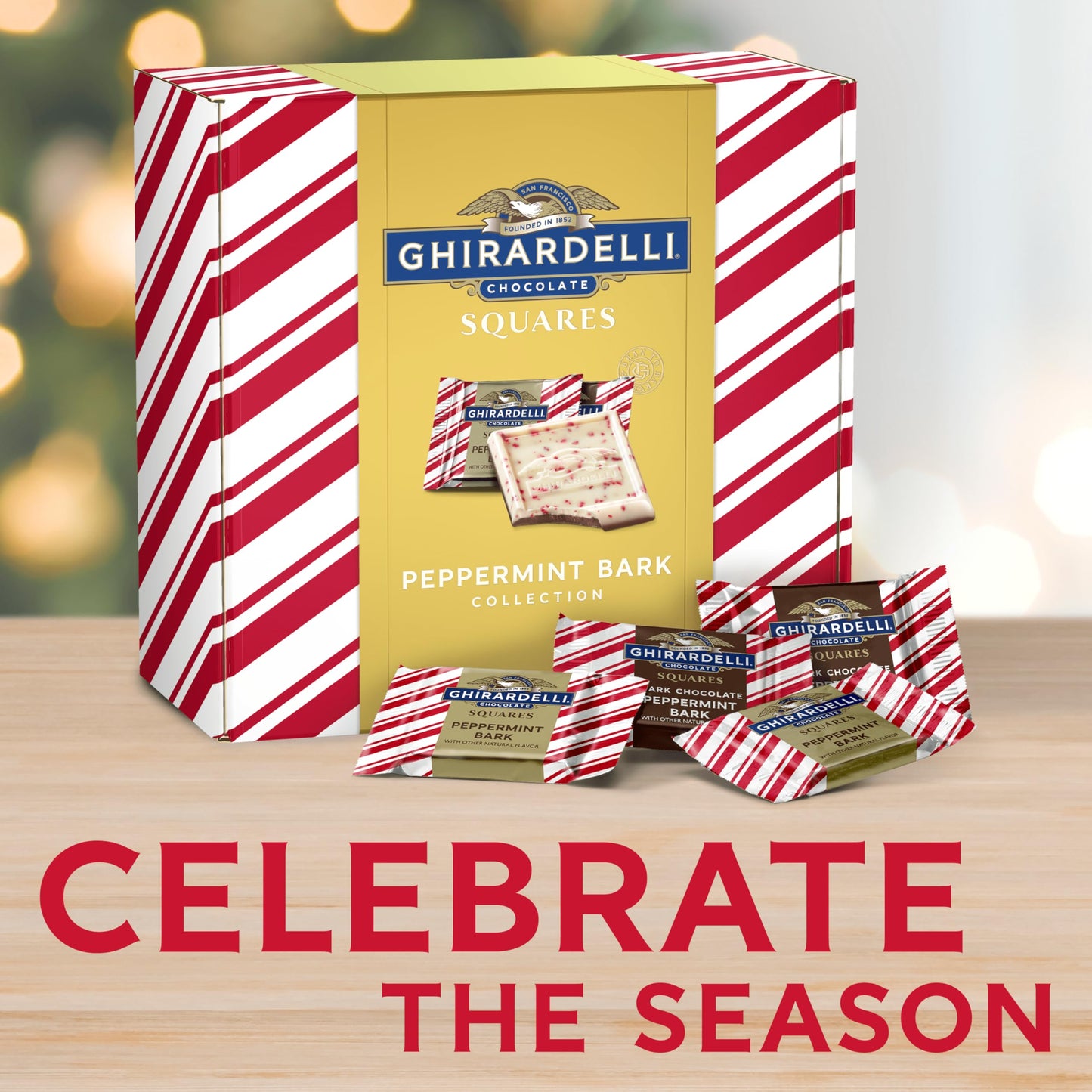 GHIRARDELLI Premium-Schokoladensortiment SQUARES Geschenkbox, 29,6 oz