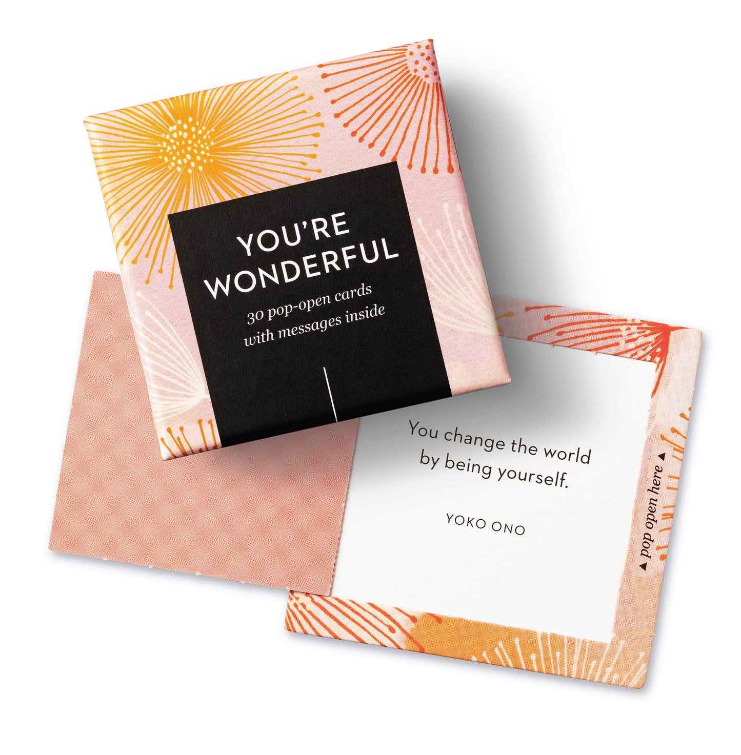 Compendium ThoughtFulls Pop-Open Cards — 2-Pack of Smile, Thank You — 60 Pop-Open Cards, Each with a Different Message Inside