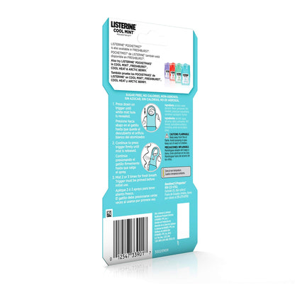 Listerine Freshburst Pocketmist Breath Spray – Sugar-Free, Non-Aerosol, Spearmint, 6-Pack