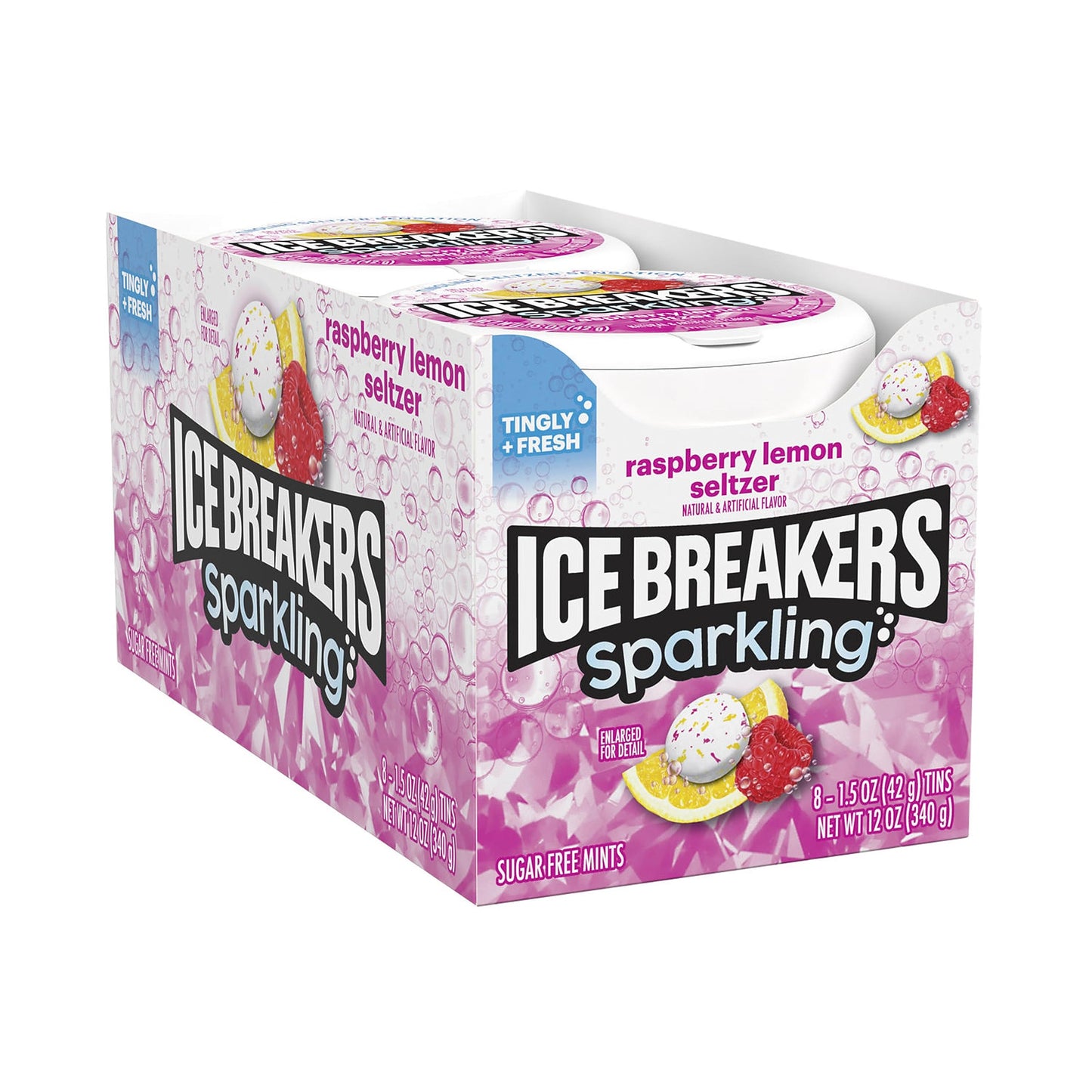 Ice Breakers Duo Fruit Plus Cool Cherry Sugar Free Mints Tins, 1.3 oz (8 Count)