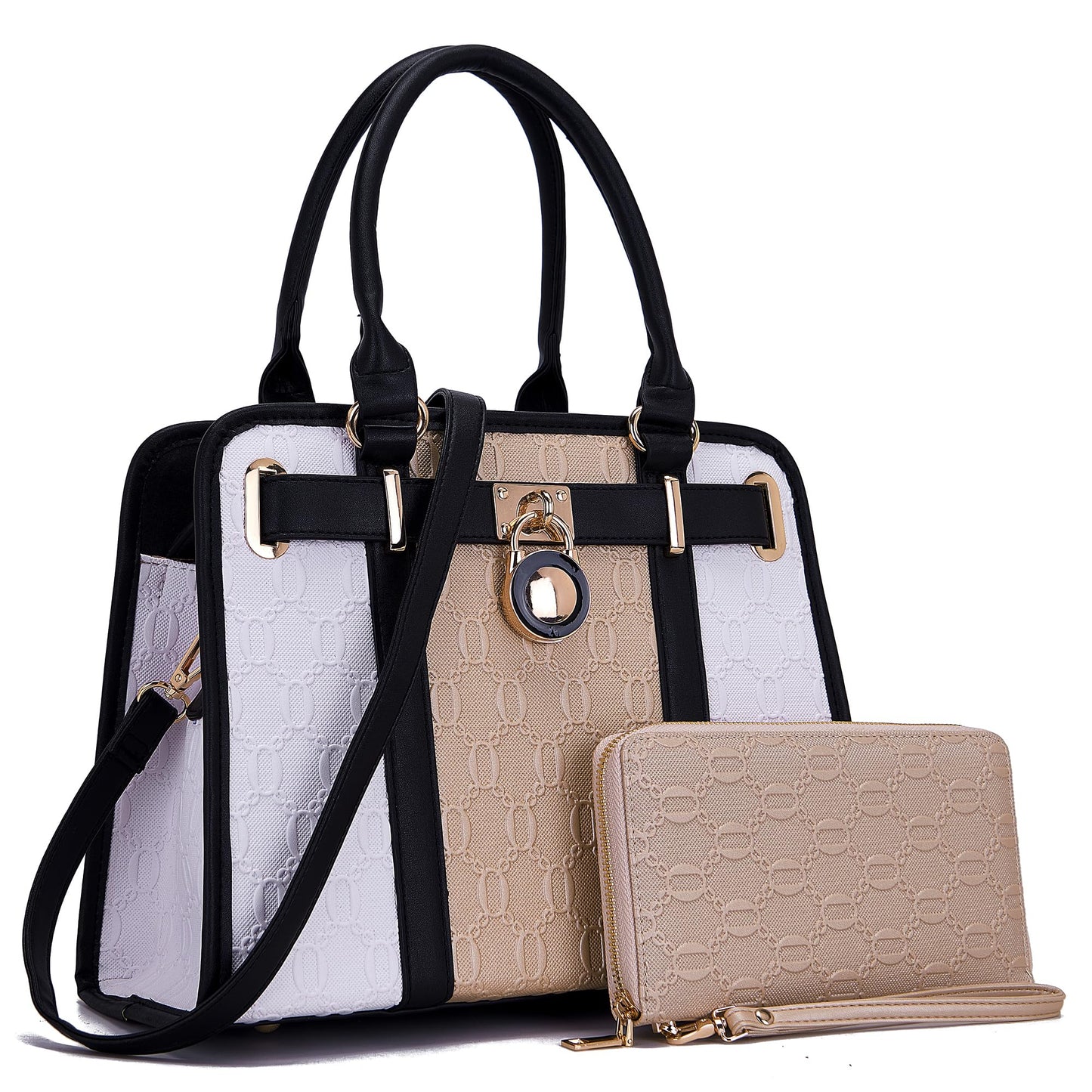 Handbags Sets For Women Shoulder Bags Top Handle Work Satchel Tote Purses Set With Matching Wallet 2pcs