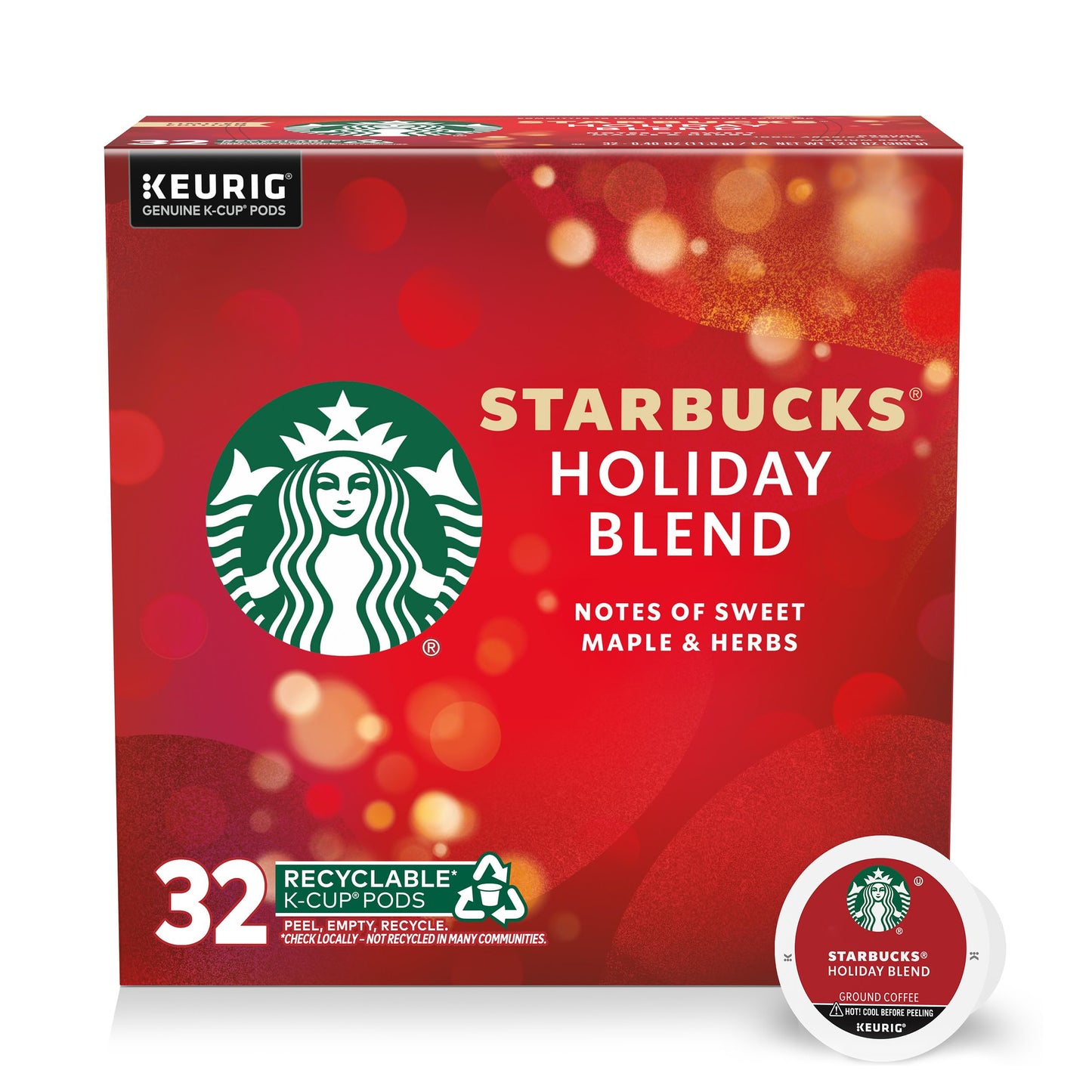 Capsules de café Starbucks K-Cup, pack de variétés de café naturellement aromatisé pour les cafetières Keurig, 100 % arabica, 1 boîte (40 capsules) 