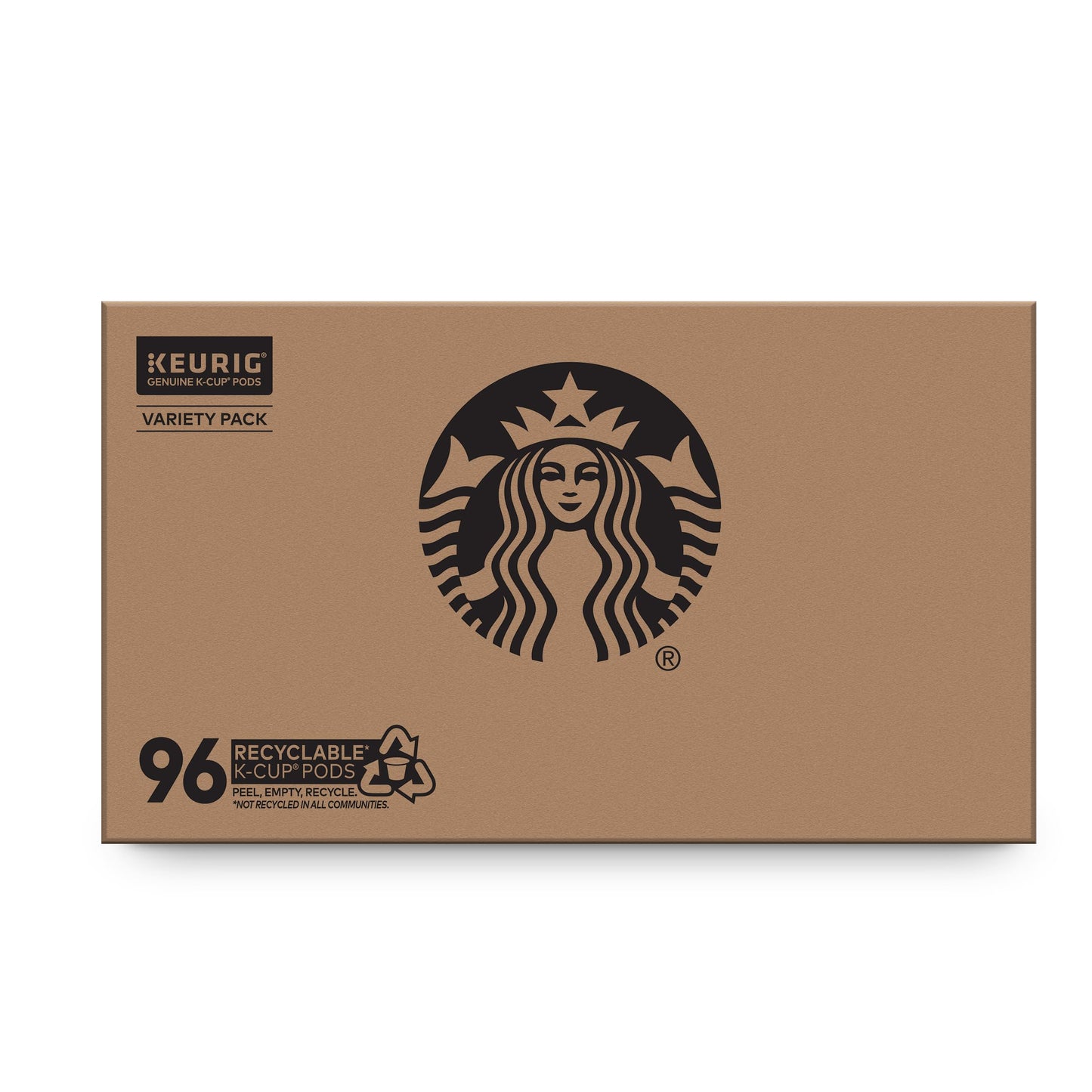 Capsules de café Starbucks K-Cup, pack de variétés de café naturellement aromatisé pour les cafetières Keurig, 100 % arabica, 1 boîte (40 capsules) 