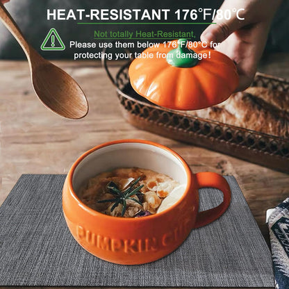 Set of 6 Placemats – Washable Woven Vinyl Table Mats for Dining, Kitchen, Indoor/Outdoor Use