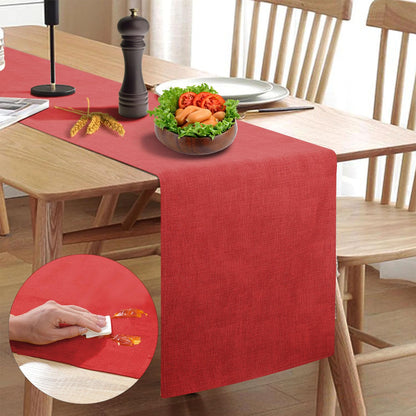 Wipeable Table Runner – Thick Farmhouse-Style Runner for Kitchen, Bedroom, Living Room, Indoor & Outdoor Use