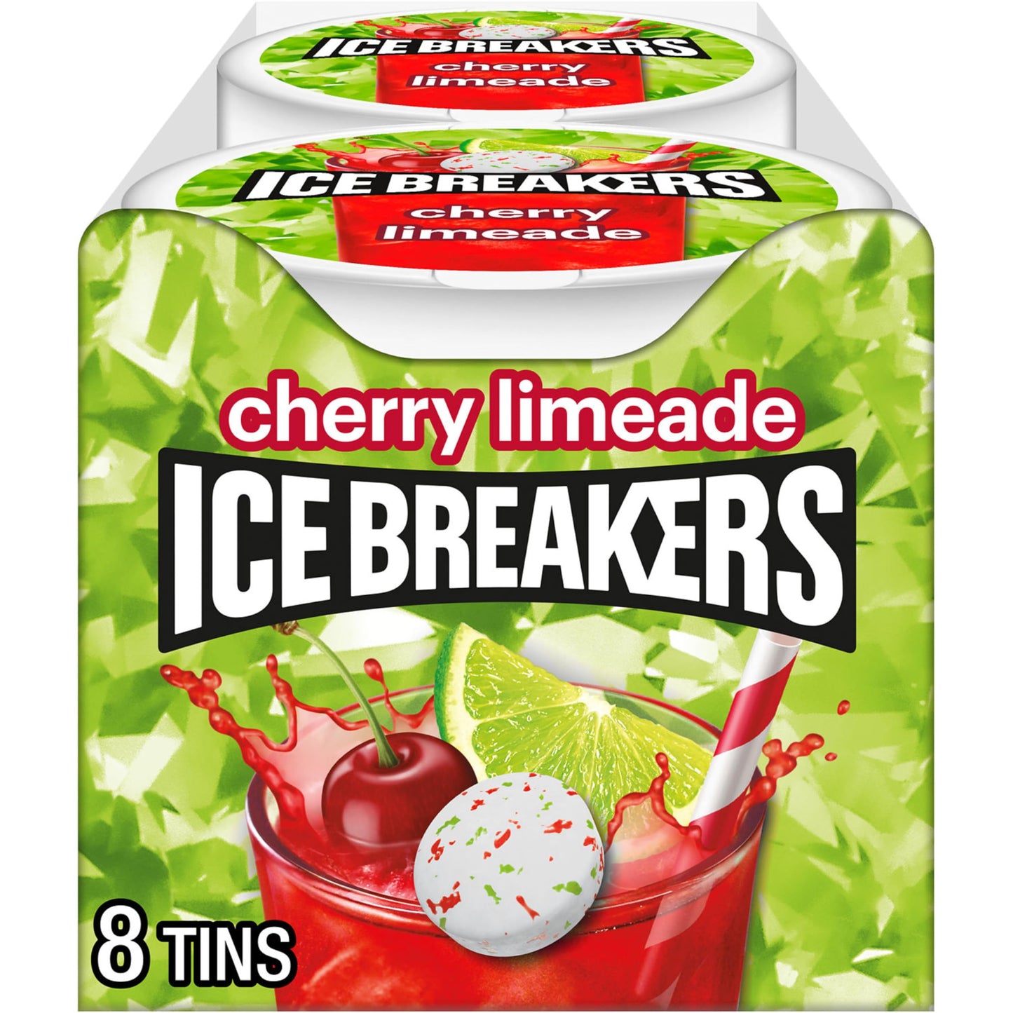 Ice Breakers Duo Fruit Plus Cool Cherry Sugar Free Mints Tins, 1.3 oz (8 Count)