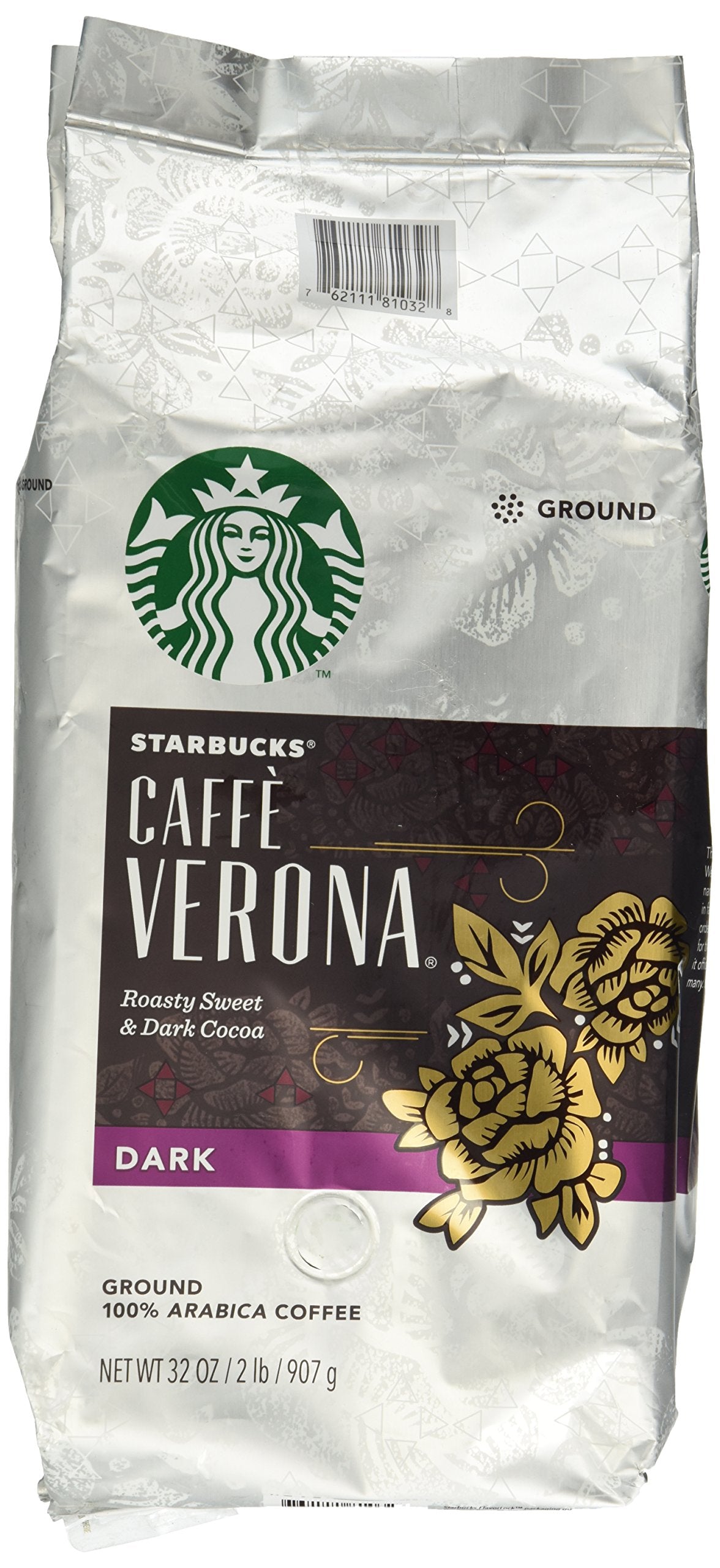 Starbucks Ground Coffee, Dark Roast Coffee, French Roast, 100% Arabica, 1 bag (28 oz)