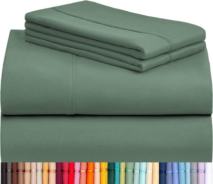 LClub Luxury 4-Piece Cooling Microfiber Sheet Set