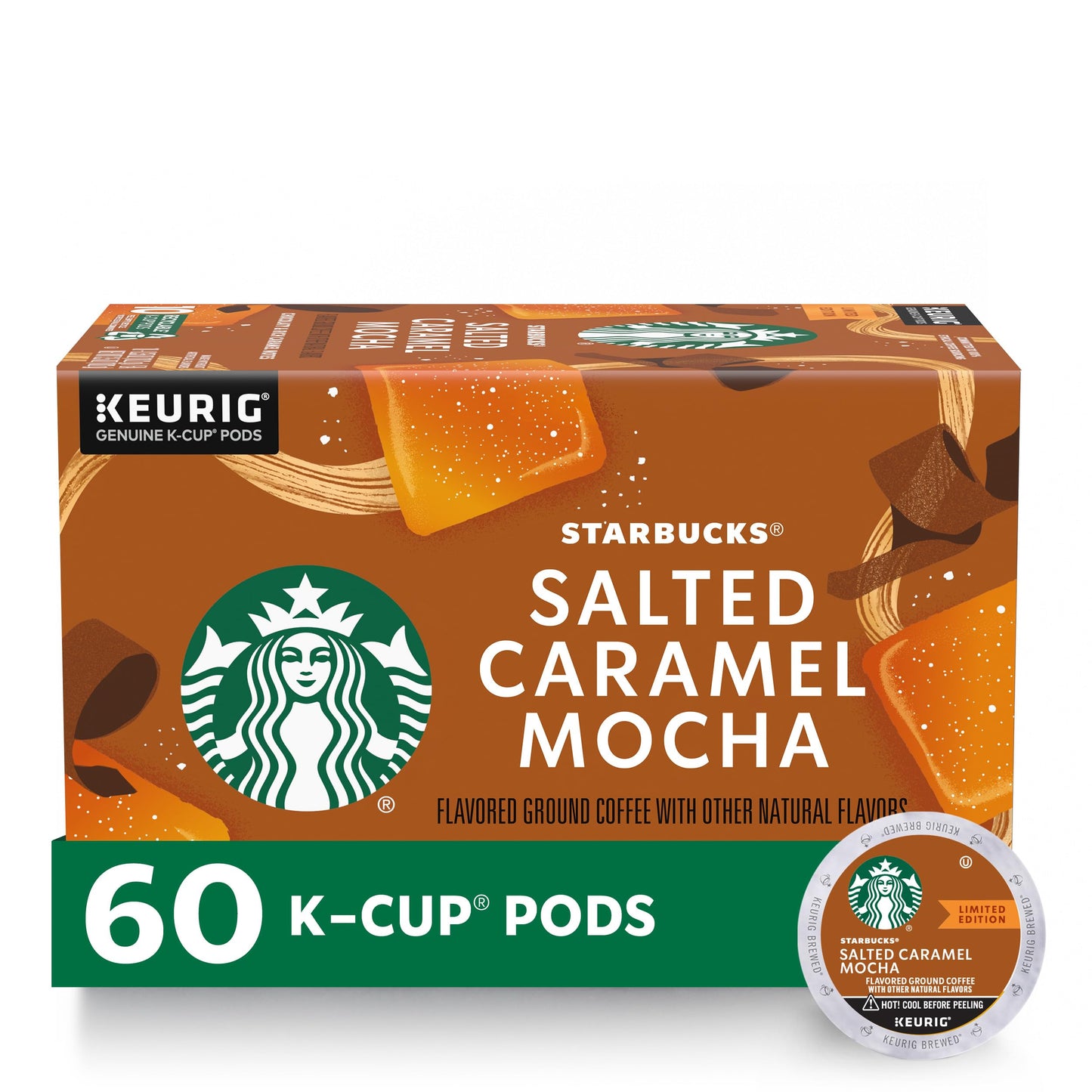 Starbucks K-Cup Coffee Pods, Naturally Flavored Coffee Variety Pack for Keurig Brewers, 100% Arabica, 1 Box (40 Pods)