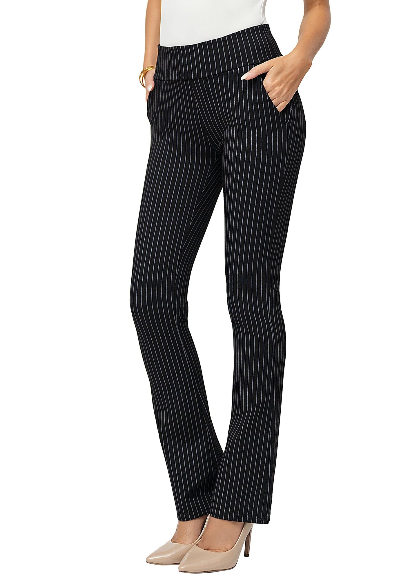 Pantalon habillé Conceited pour femme - Extensible - Contrôle du ventre - Confort toute la journée - Pantalon pour femme en taille standard et grande