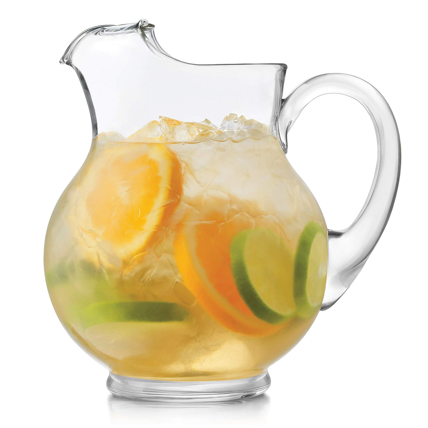 Libbey Acapulco Large Glass Pitcher Set of 2, 89 Oz, Clear, Tall Bubble Glass Pitchers with Handle, Modern Pitcher Set for Iced Tea, Punch, and More