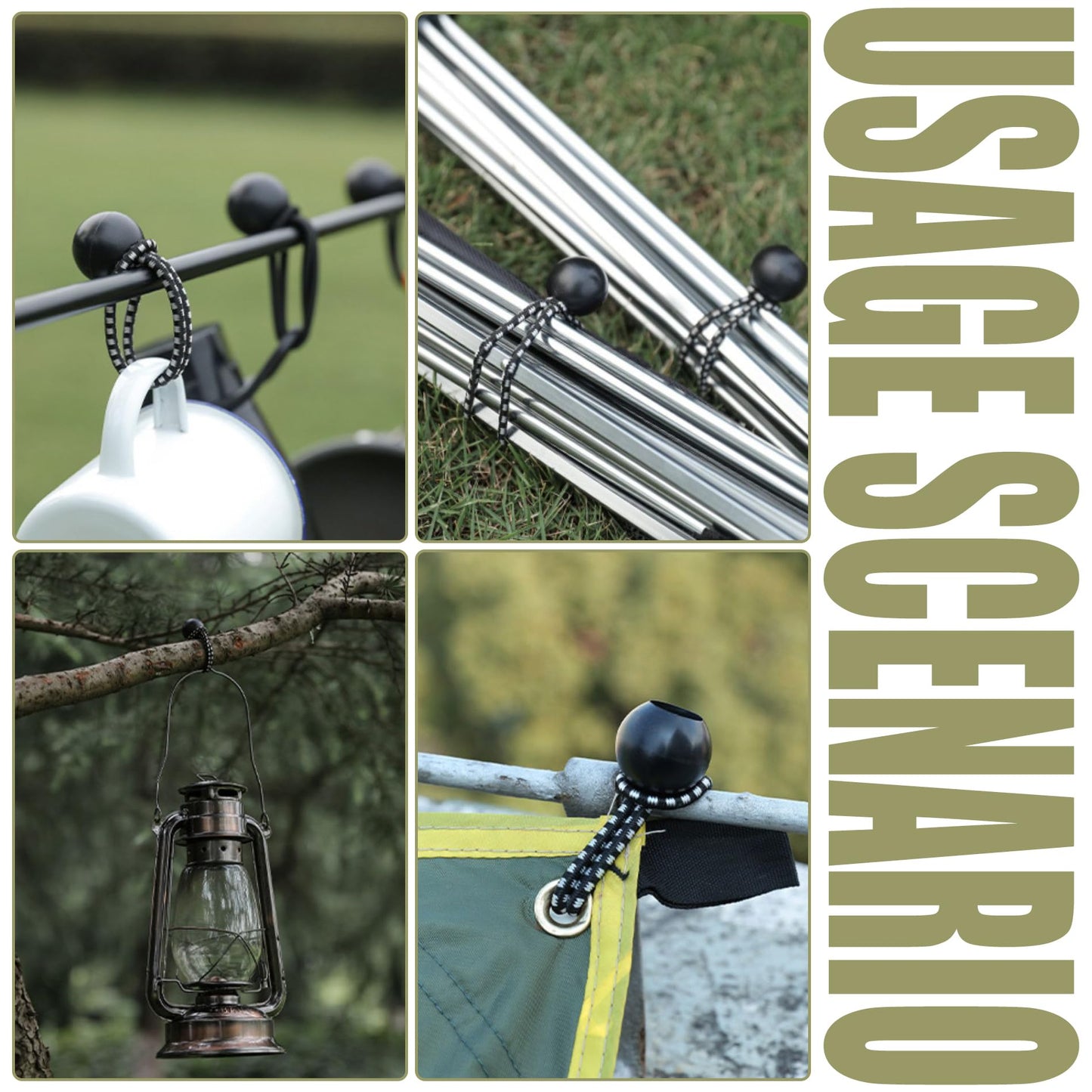 Ball Bungee Cords – 30 Pack Heavy-Duty Tarp & Canopy Tie-Downs for Outdoor Use