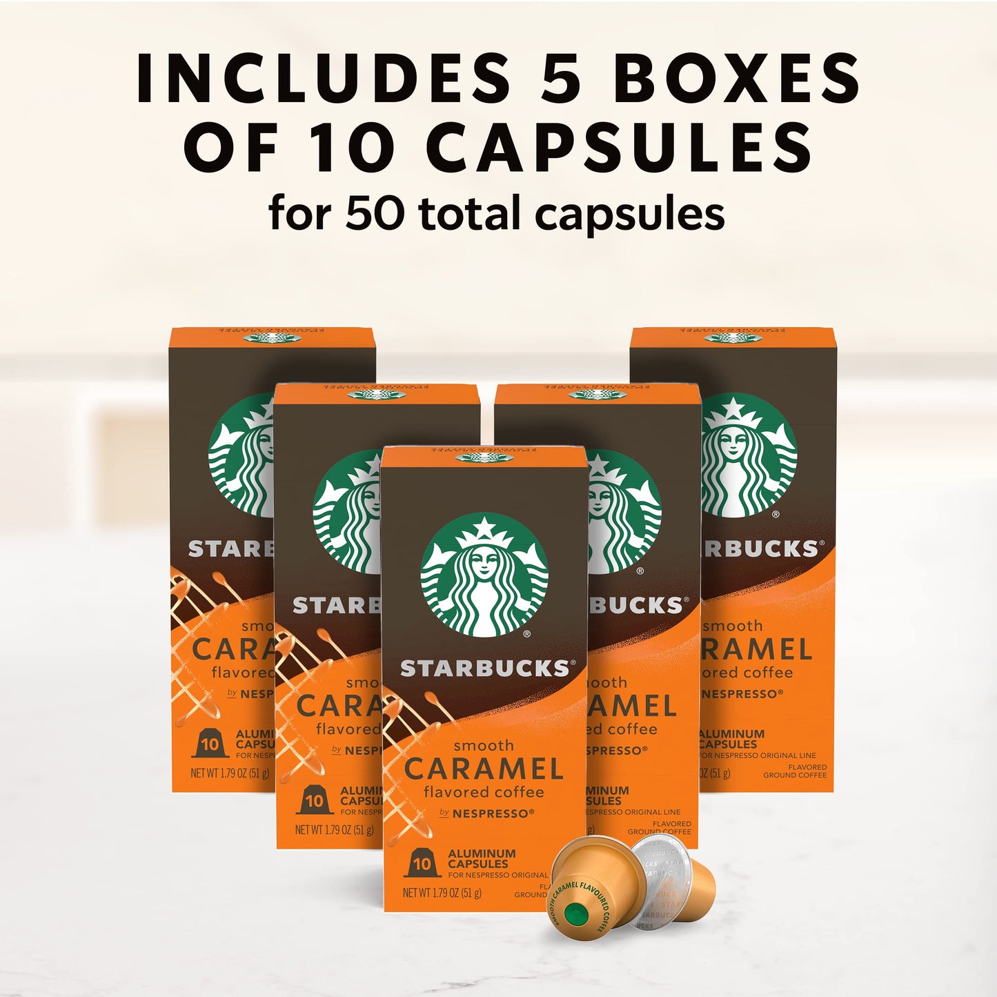 Pack de 50 dosettes de café Starbucks par Nespresso Original Line Variety Pack 