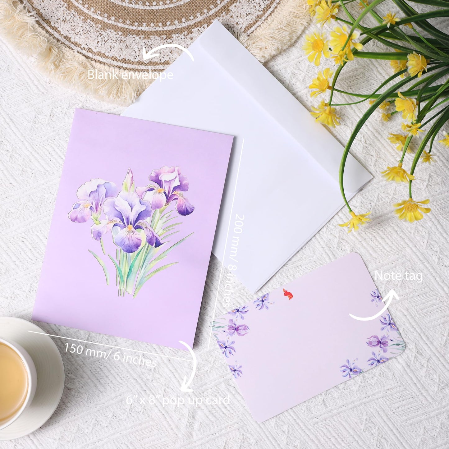 Pop Up Anniversary Card, 3D Cards 6x8 inch