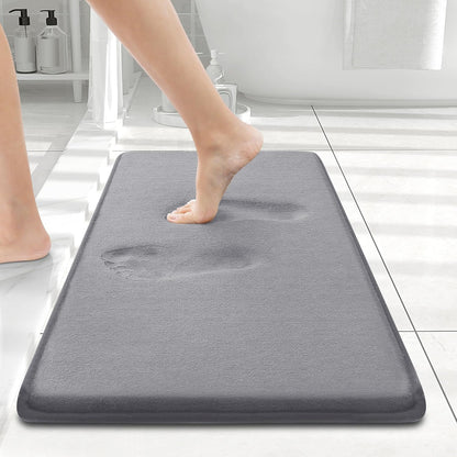 Smiry Memory Foam Bath Mat – Ultra Soft, Absorbent, Non-Slip Rug for Bathroom