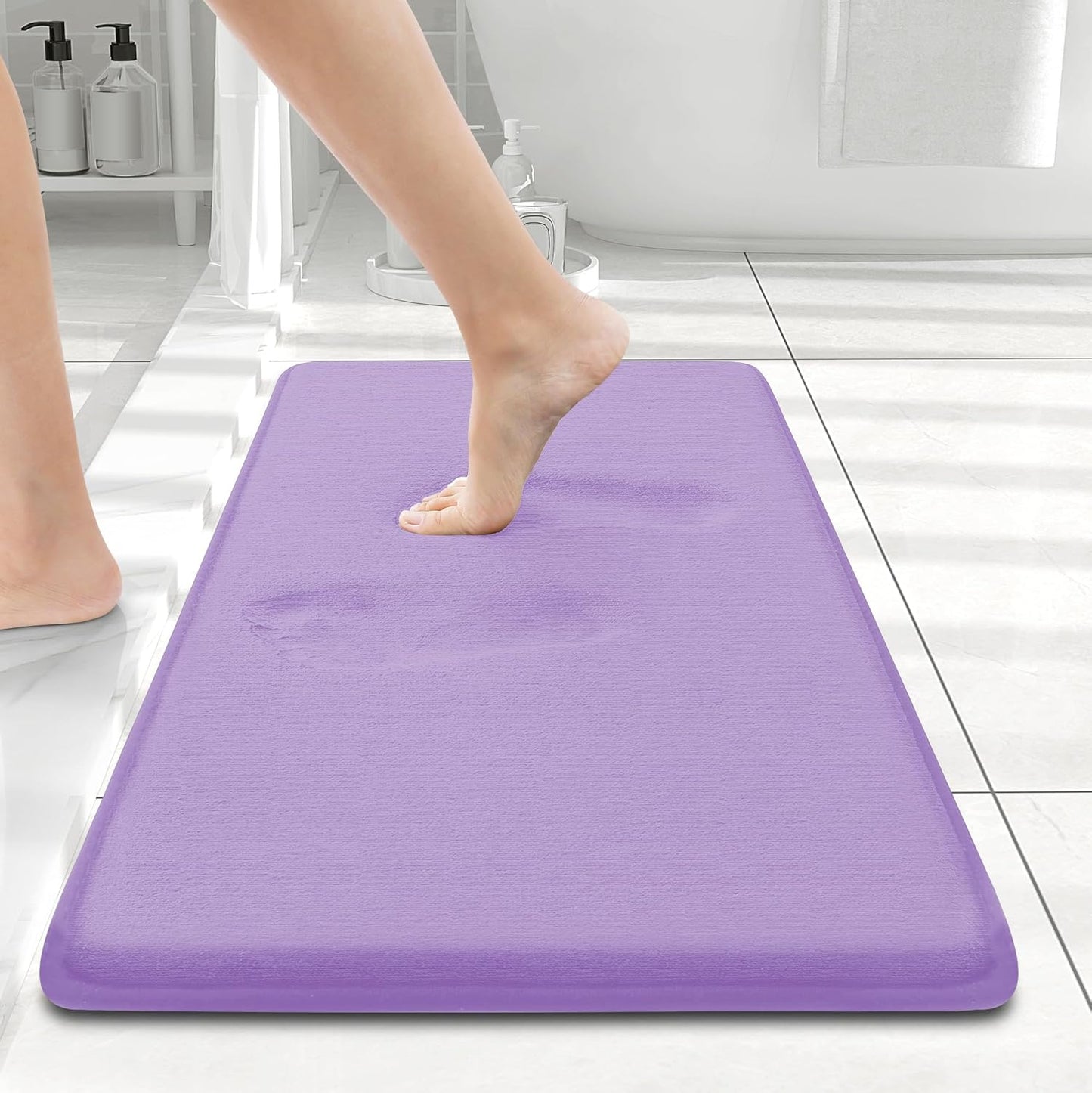 Smiry Memory Foam Bath Mat – Ultra Soft, Absorbent, Non-Slip Rug for Bathroom