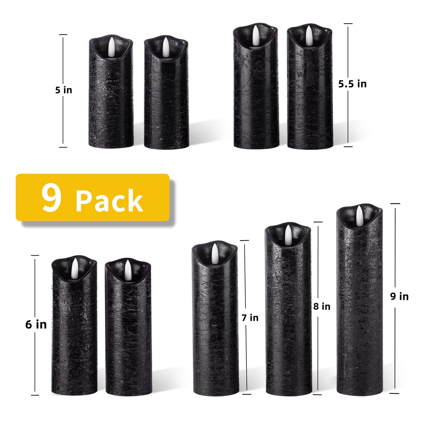 Lot de 12 bougies sans flamme Hausware à piles (D : 3 po x H : 4 po) Bougies piliers en cire véritable vacillantes Bougies LED sans flamme avec télécommande et minuterie (couleur ivoire) 