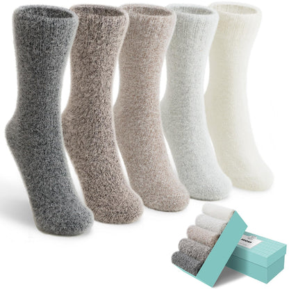 5 Pairs Fuzzy Soft Cozy Comfortable Socks for Women, Casual Sleep Comfy Socks, Perfect Warm Winter Gifts for Women
