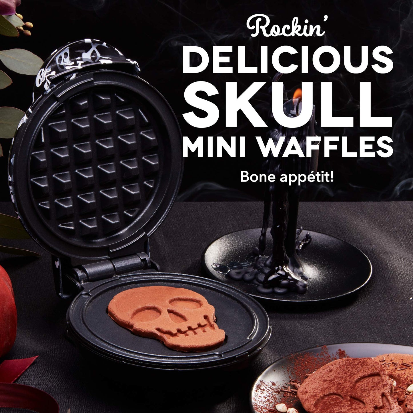 DASH Mini Maker for Individual Waffles, Hash Browns, Keto Chaffles with Easy to Clean, Non-Stick Surfaces, 4 Inch, White Pineapple