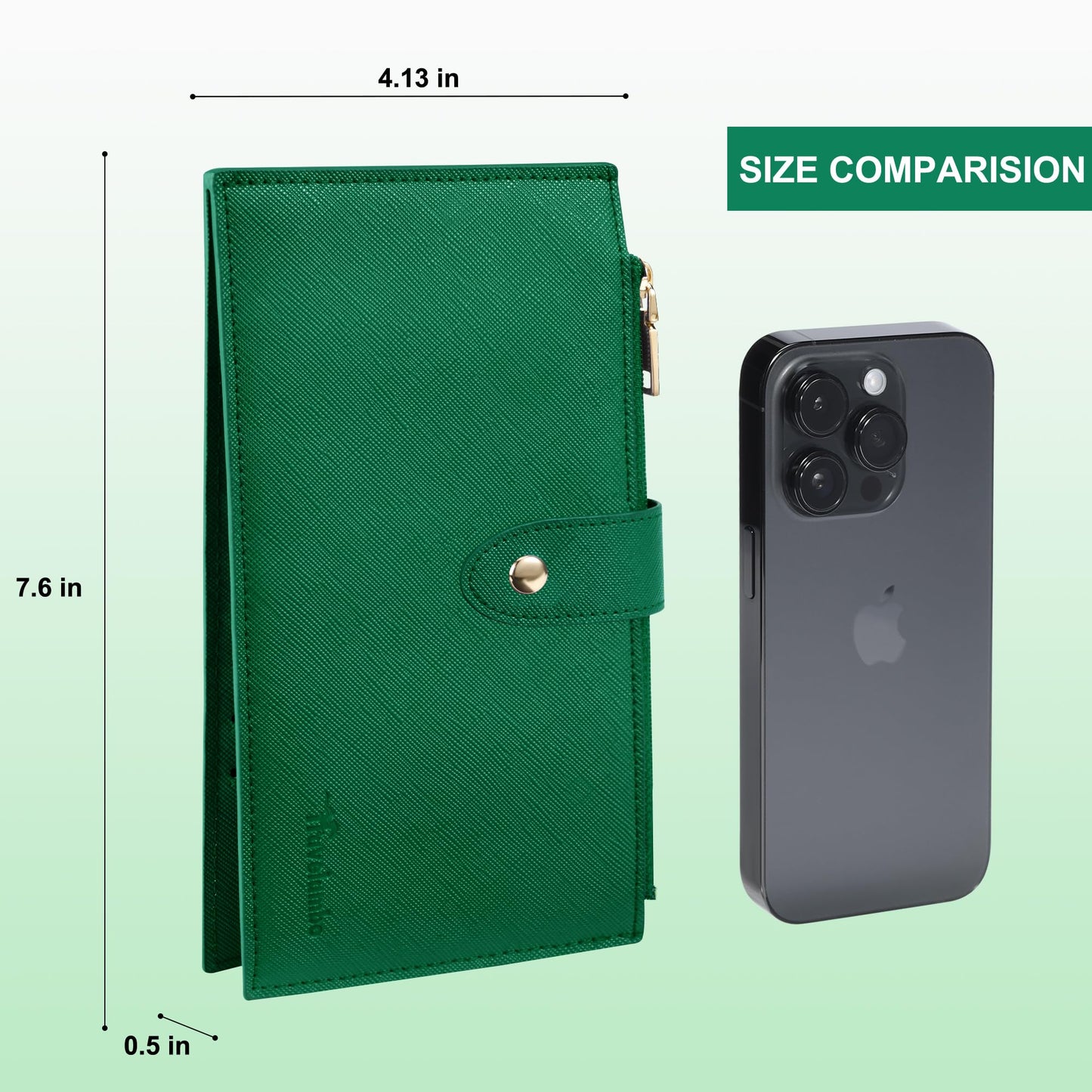 Travelambo RFID Wallet Women Large Size Bifold Multi Card Wallet Case with Zipper Pocke Credit Card Holder for Women